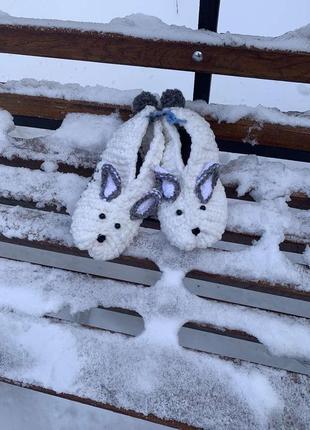 Шкарпетки капці дитячі та дорослі вʼязані