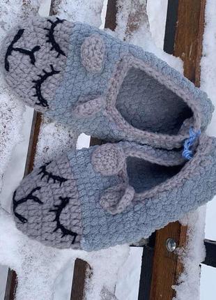 Шкарпетки капці дитячі та дорослі вʼязані