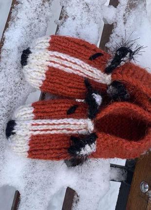 Шкарпетки капці дитячі та дорослі вʼязані