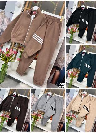 Теплый флисовый костюм для девочки