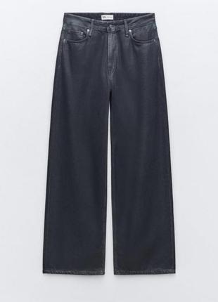 Джинси zara baggy wide leg з металізованим ефектом3 фото