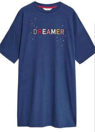 Ночнушка, футболка для дома и сна с надписью dreamer marks&spencer