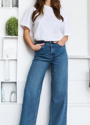 Актуальные джинсы трубы палаццо wide leg от sinsay