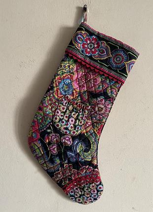 Новогодний носок чулок рождество vera bradley хлопок для подарков
