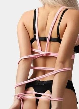 Бандажная веревка для бдсм, веревка для связывания, шибари, 20 метров розовая
