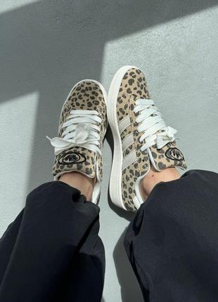 Женские кроссовки adidas campus 00s white leopard v / smb4 фото