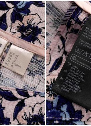 Брендова бавовняна спідниця "h&amp;m" у квітковий принт. розмір eur42. 7