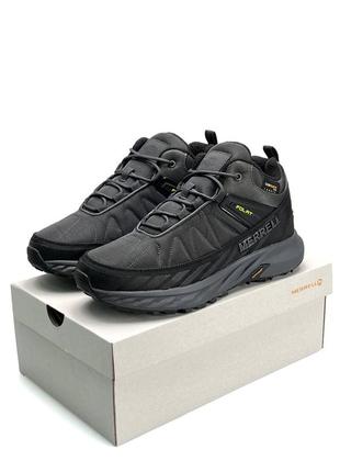 Мужские кроссовки merrell float pro black grey green