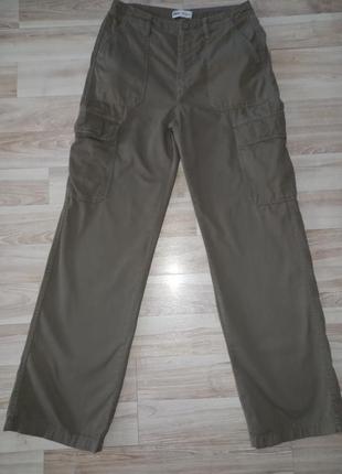 Широкие штаны карго zara