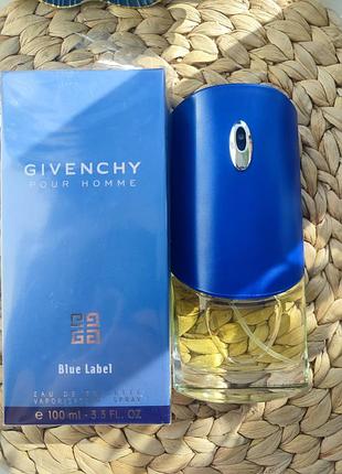 Мужской парфюм  blue label pour homme(дживанши пур хом) 100 мл