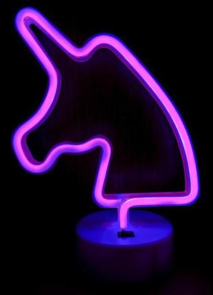 Нічний світильник — neon lamp series — unicorn pink