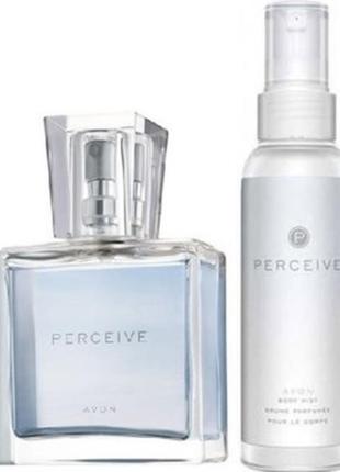 Avon perceive, набір (парфумна вода 30мл, спрей для тіла 100мл)