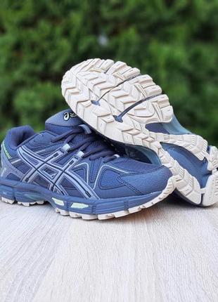 Asics gel kahana 8 темно сірі з салатовим2 фото