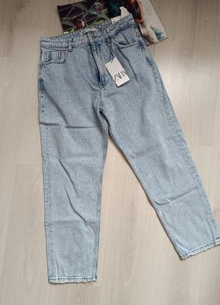 Джинсы zara mom джинсы с высокой талией мом zara2 фото