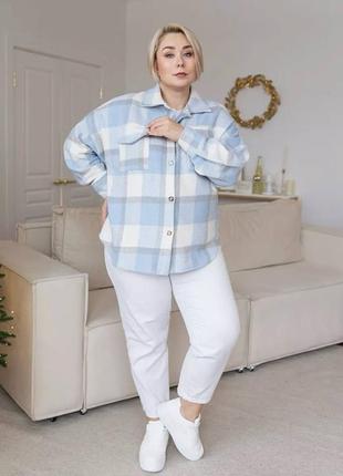 Кашемировая рубашка оверсайз