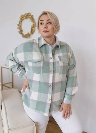 Кашемировая рубашка оверсайз