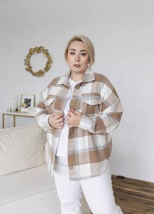 Кашемировая рубашка оверсайз