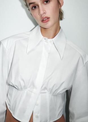 Корсетна сорочка zara корсет блуза zara блуза на корсетній основні