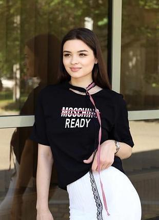 Кофта  , футболка c надписью и кружевом