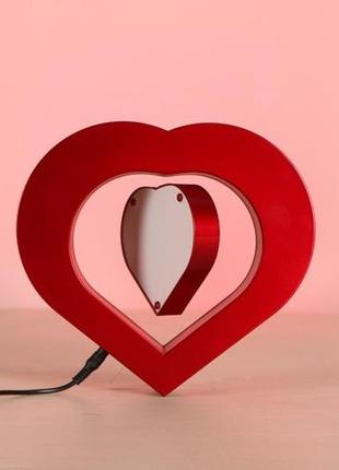 Світлодіодна фоторамка, що левітує, серце. магнітна фоторамка з левітацією та led...