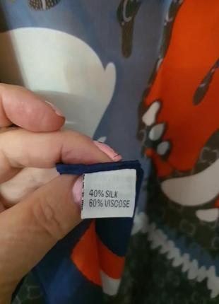 Большой шелковый шарф палантин