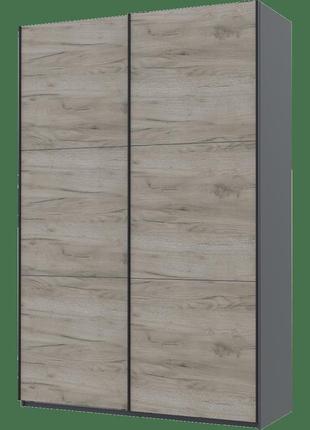 Шкаф-купе двухдверный doros g-caiser 160х60х240 см графит/дуб крафт серый (drs-011027)