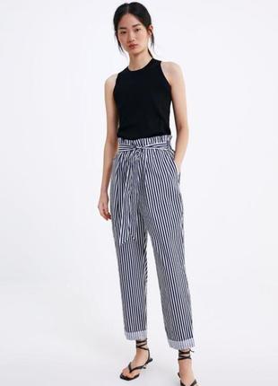 Брюки в смужку zara,p.l