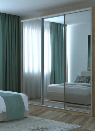 Шкаф-купе трехдверный doros сити 24 238х60х240 см дуб сонома/3 зеркала (drs-011057)