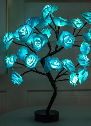 Дерево із троянд resteq. дерево нічник з троянди. світлодіодна настільна лампа з трояндами, usb. led нічник