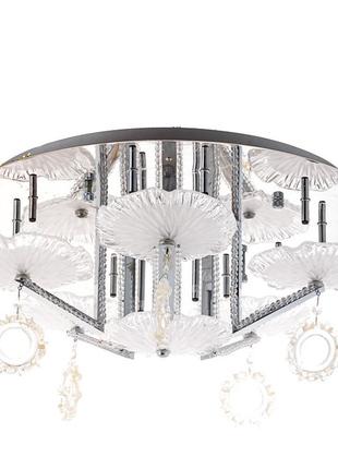 Люстра-припотолочная со стеклянным декором (10 ламп) (rl022) elisey