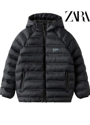 Чорна осіння куртка zara водонепроникна 146 152