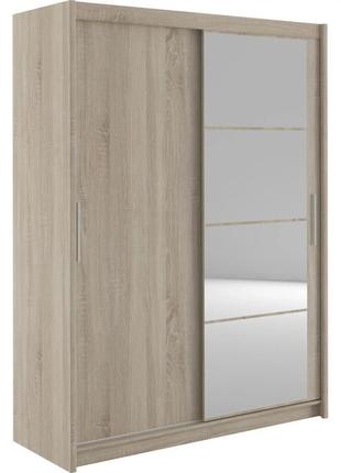 Шафа-купе дводверна з дзеркалом гербор маріо 160 дуб сонома (grb-1879)