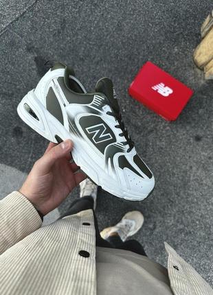 Кросівки new balance 530, демі (white & green)