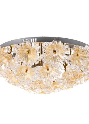 Люстра-припотолочная с цветочным декором (12 ламп) (rl017) elisey