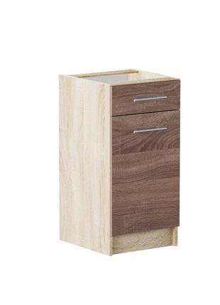 Кухонный модуль нижний с шухлядой эверест эко 400 дуб сонома+трюфель (без столешницы) 40х46х82 см (dtm-2786)
