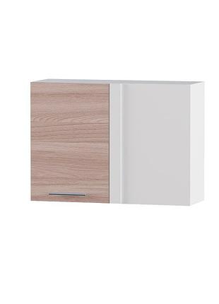 Кухонный модуль верхний угловой эверест эко 600 ясень шимо темный+белый 60х30х58 см (dtm-2806)