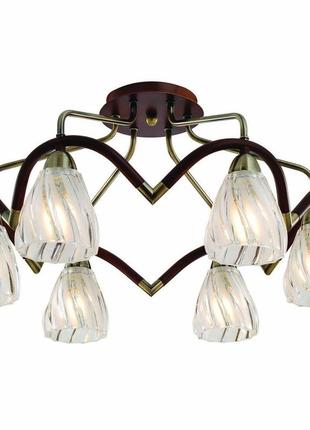 Люстра стельова на 6 золотистих ламп  elisey