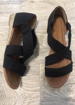 Босоножки  dorothy perkins сандалии ст.24/24,5см р.37/37,5 текстиль