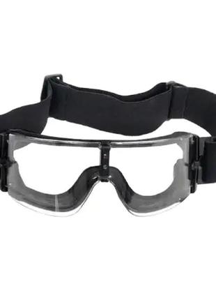 Тактические очки маска goggles + сменные линзы (black)