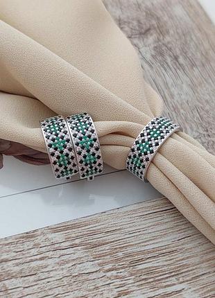 Срібний набір орнамент