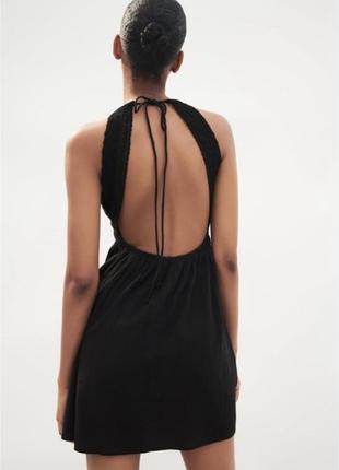 Коротка чорна сукня zara xs5 фото