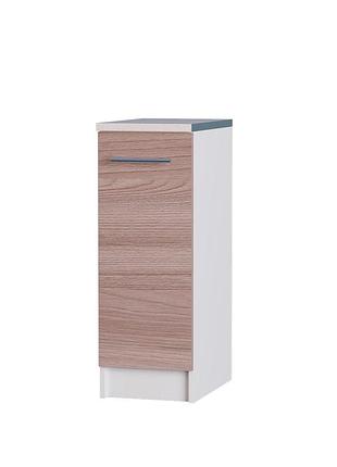 Кухонный модуль нижний эверест эко 300 (со столешницей) ясень шимо темный+белый 30х46х82 см (dtm-2882)