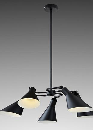 Люстра подвесная черная на 5 ламп (ok017/5s) elisey
