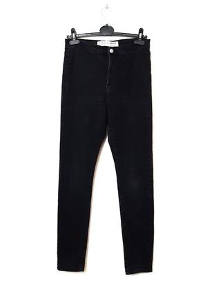 Denim co трендовые джинсы чёрные женские слимы узкие деми/зима/лето р44 462 фото