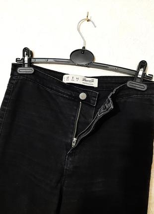 Denim co трендовые джинсы чёрные женские слимы узкие деми/зима/лето р44 465 фото