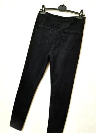 Denim co трендовые джинсы чёрные женские слимы узкие деми/зима/лето р44 467 фото