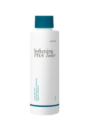 Пилинг-тонер для лица с pha кислотой petitfee softening pha toner 150ml