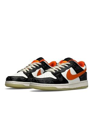 🌸женские кроссовки nike sb dunk low prm halloween (gs) / демисезонные / весенние, летние, осенние / текстиль, кожа, замша /