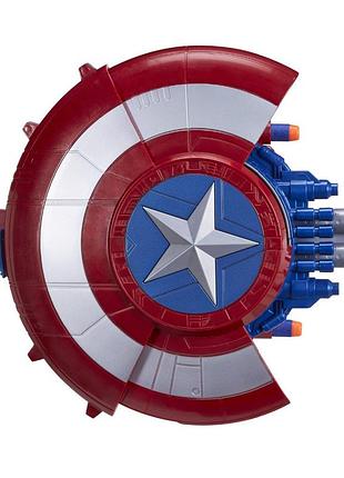 Дитячий іграшковий щит капітана америки resteq. щит-автомат, щит-трансформер. marvel. пластиковий щит 27х27 см
