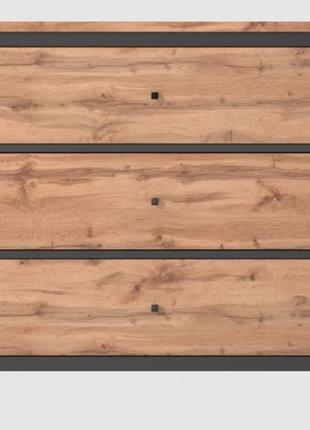 Комод в гостиную гербор чос kom3s дуб тахо + черный (grb-1168)